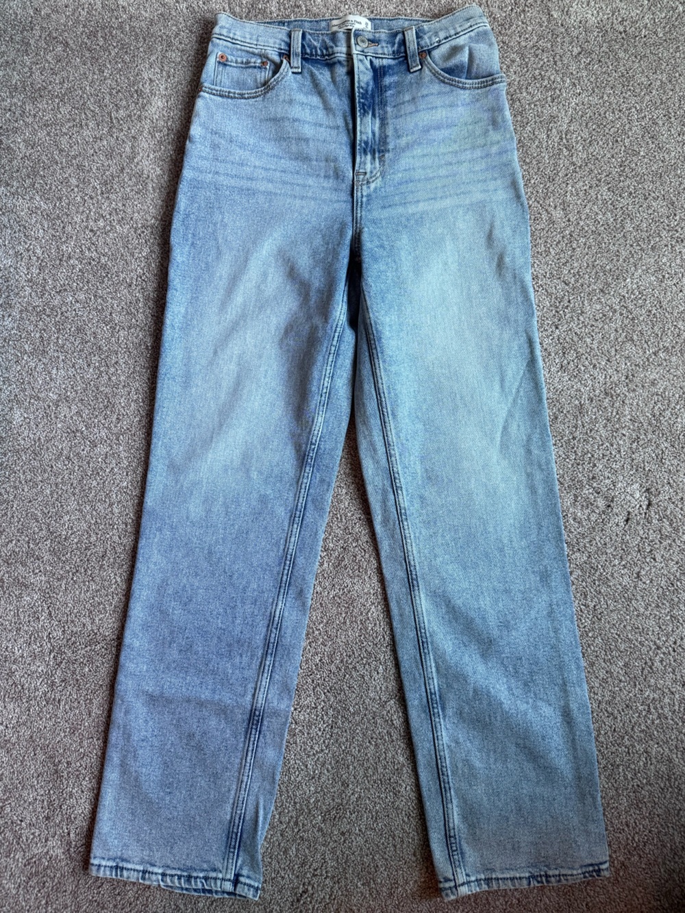 Abercrombie & Fitch light blue denim high-rise jeans